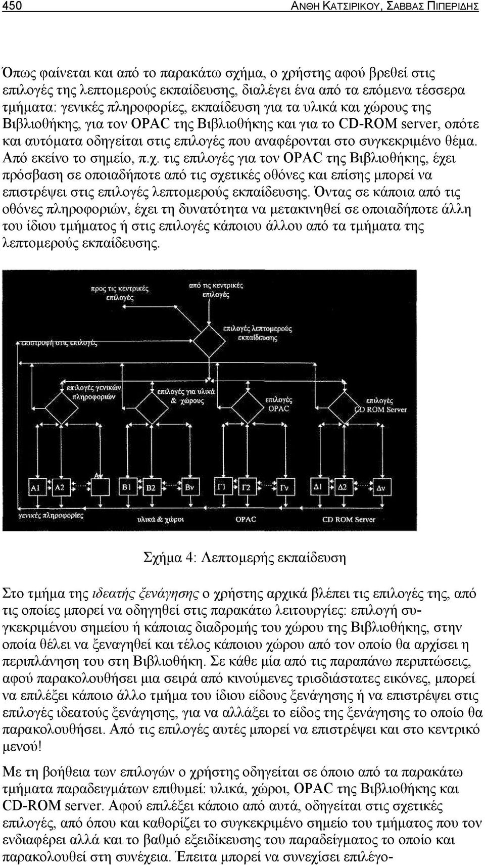 θέμα. Από εκείνο το σημείο, π.χ. τις επιλογές για τον OPAC της Βιβλιοθήκης, έχει πρόσβαση σε οποιαδήποτε από τις σχετικές οθόνες και επίσης μπορεί να επιστρέψει στις επιλογές λεπτομερούς εκπαίδευσης.