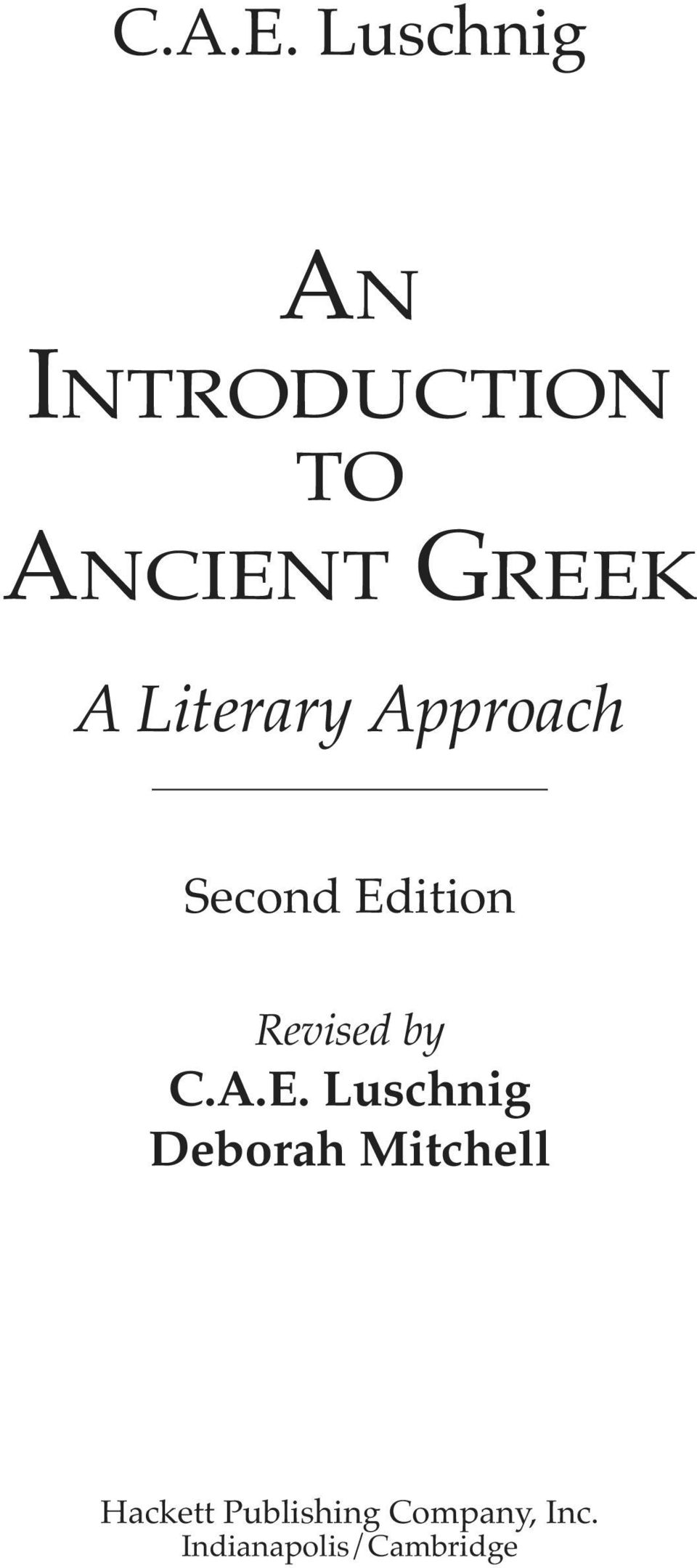 Literary Approach Second Edition Revised by 