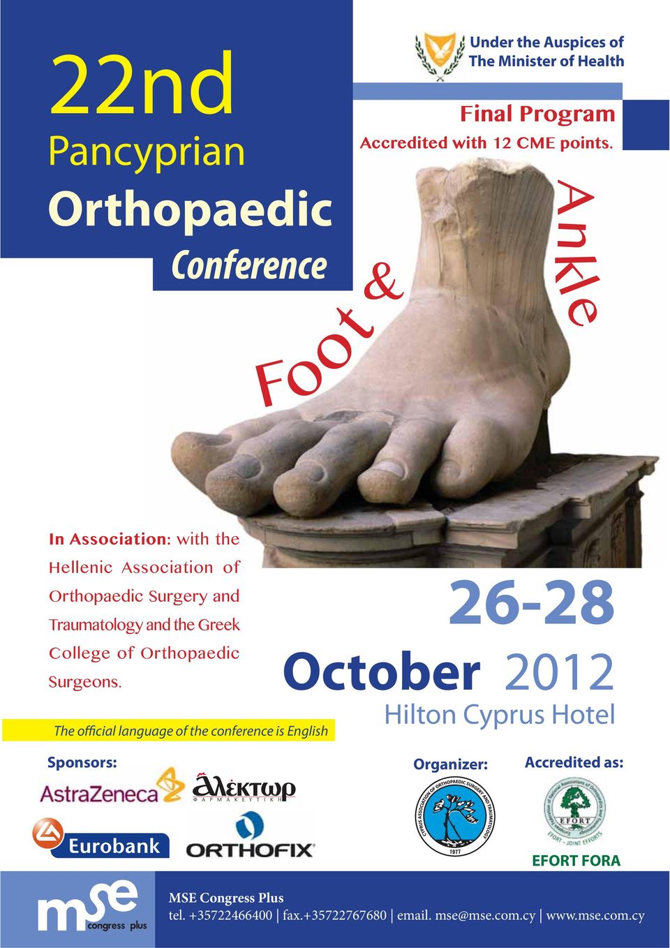 Traumatology and the Greek College of Orthopaedic Surgeons.