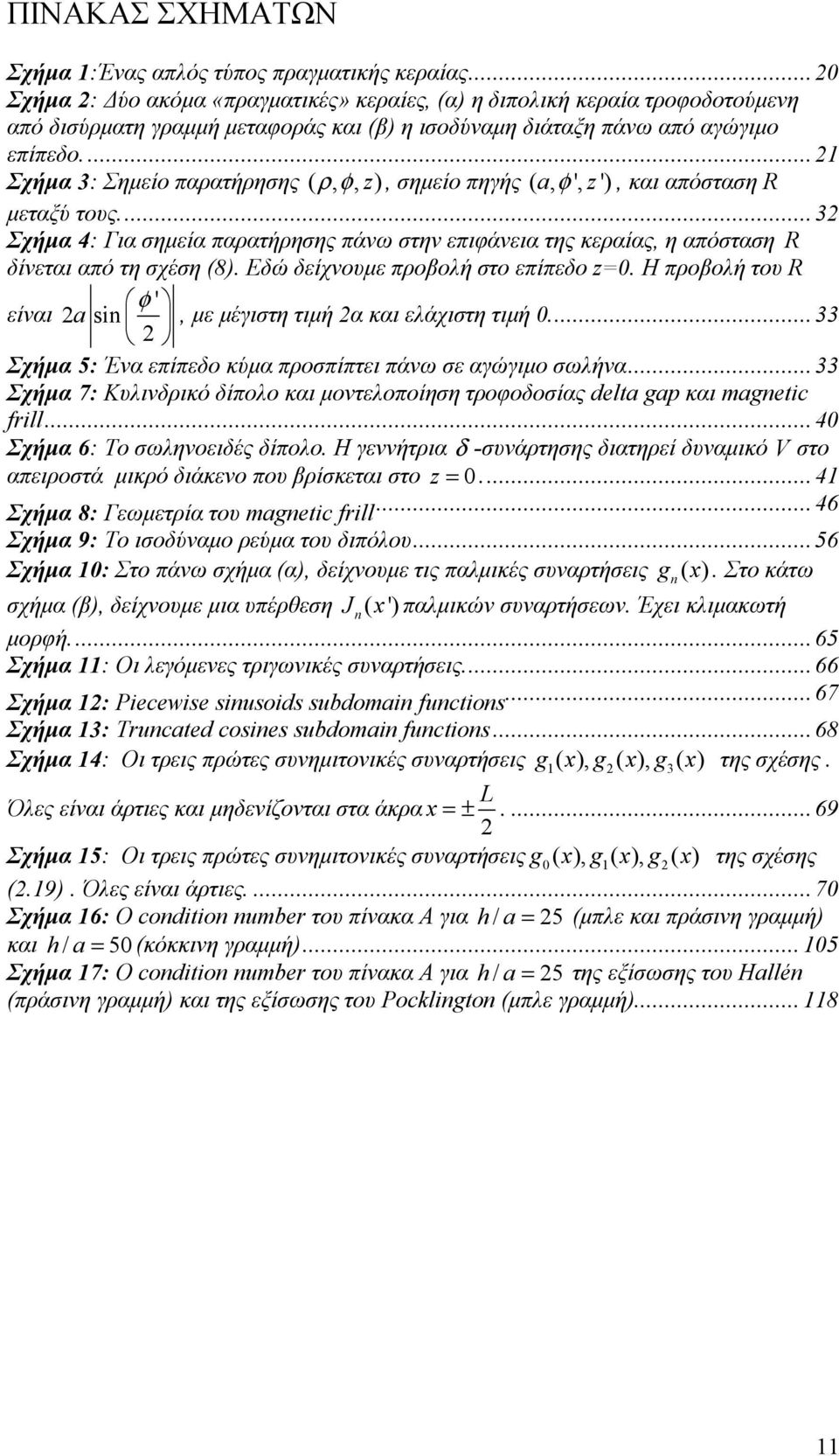 .. Σχήµα 3: Σηµείο παρατήρησης ( ρφ,, z), σηµείο πηγής ( a, φ ', z'), και απόσταση R µεταξύ τους.