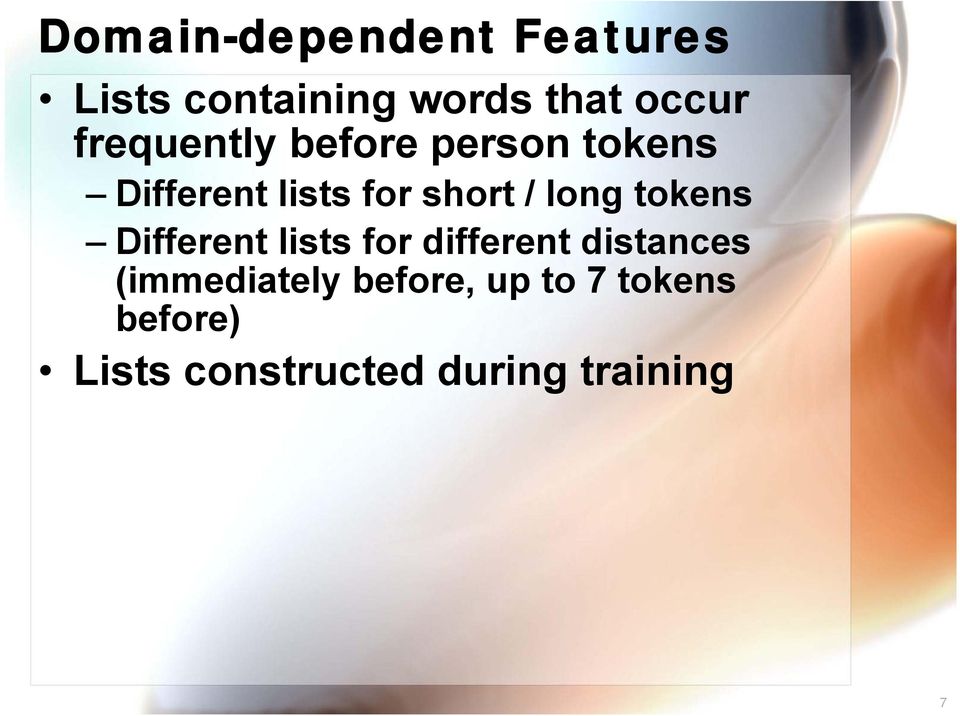 long tokens Different lists for different distances