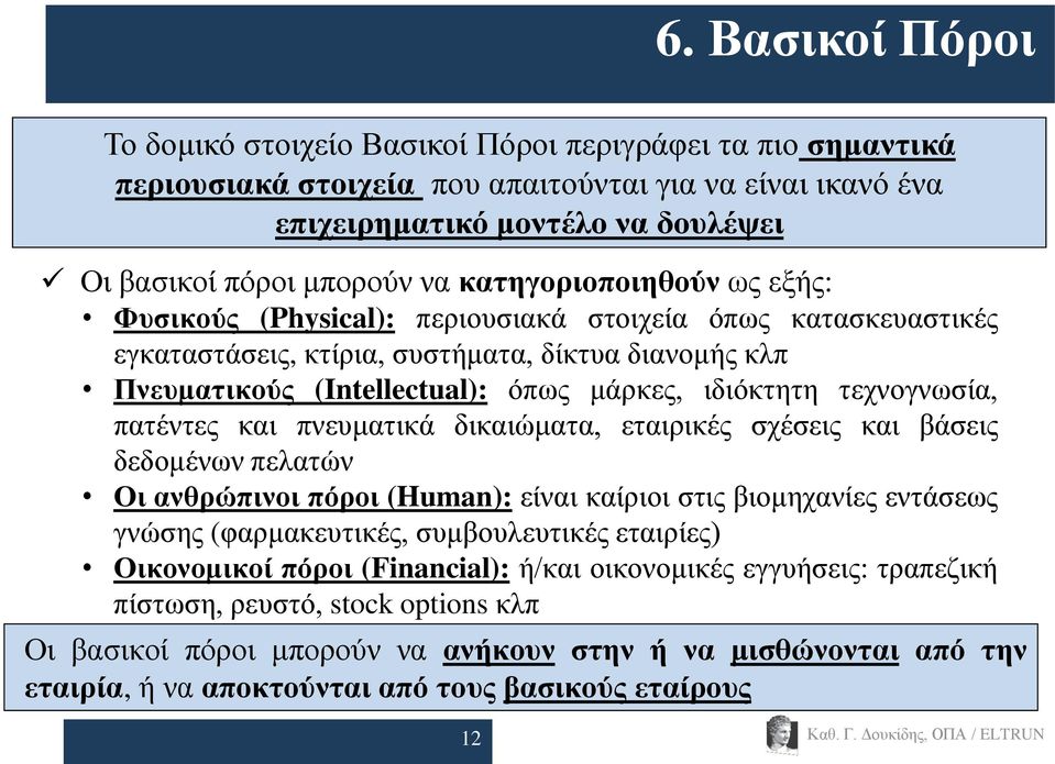 ηερλνγλσζία, παηέληεο θαη πλεπκαηηθά δηθαηψκαηα, εηαηξηθέο ζρέζεηο θαη βάζεηο δεδνκέλσλ πειαηψλ Οη αλζξώπηλνη πόξνη (Human): είλαη θαίξηνη ζηηο βηνκεραλίεο εληάζεσο γλψζεο (θαξκαθεπηηθέο,