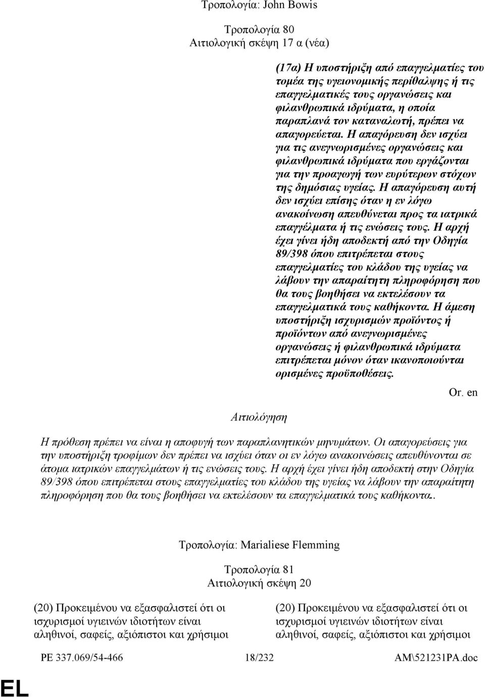 Η απαγόρευση δεν ισχύει για τις ανεγνωρισµένες οργανώσεις και φιλανθρωπικά ιδρύµατα που εργάζονται για την προαγωγή των ευρύτερων στόχων της δηµόσιας υγείας.