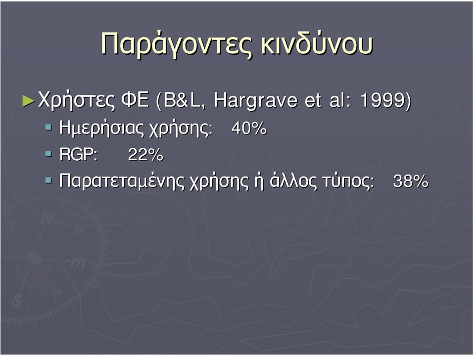 Ηµερήσιας χρήσης: 40% RGP: 22%