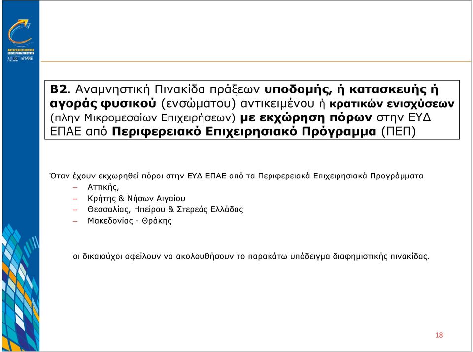 εκχωρηθεί πόροι στην ΕΥΔ ΕΠΑΕ από τα Περιφερειακά Επιχειρησιακά Προγράμματα Αττικής, Κρήτης & Νήσων Αιγαίου Θεσσαλίας,