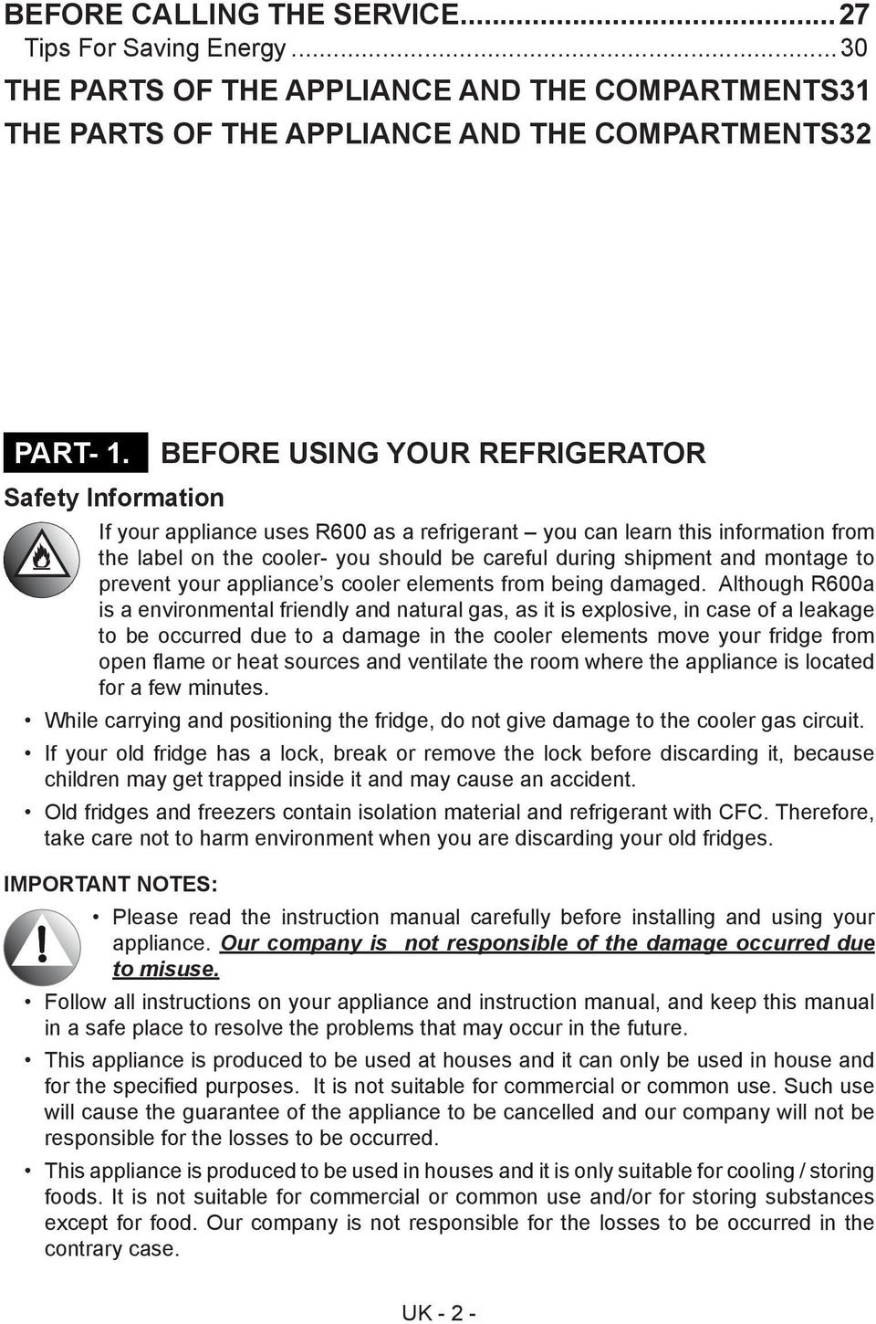 montage to prevent your appliance s cooler elements from being damaged.