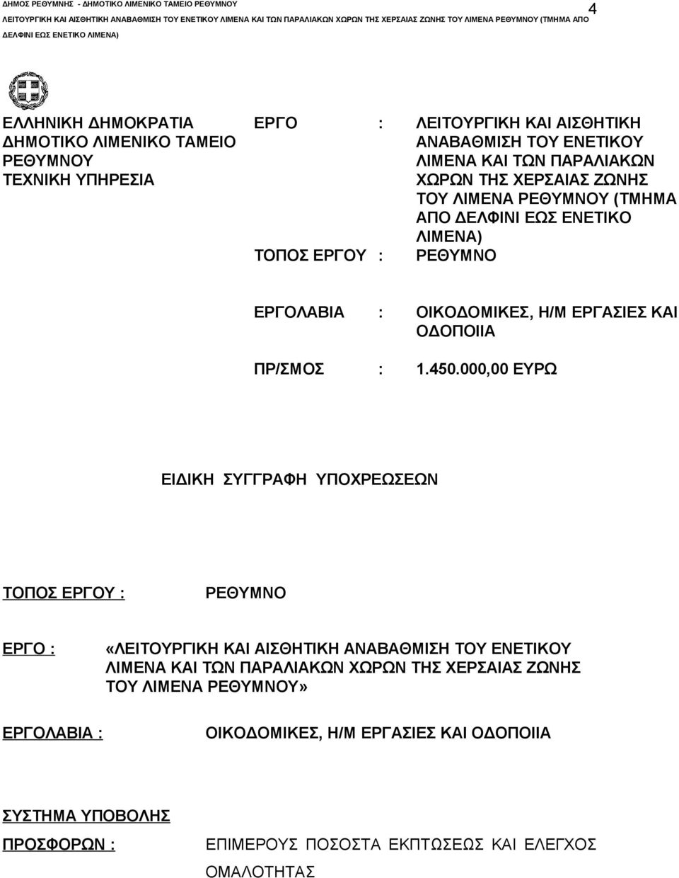 ΟΔΟΠΟΙΙΑ 1.450.