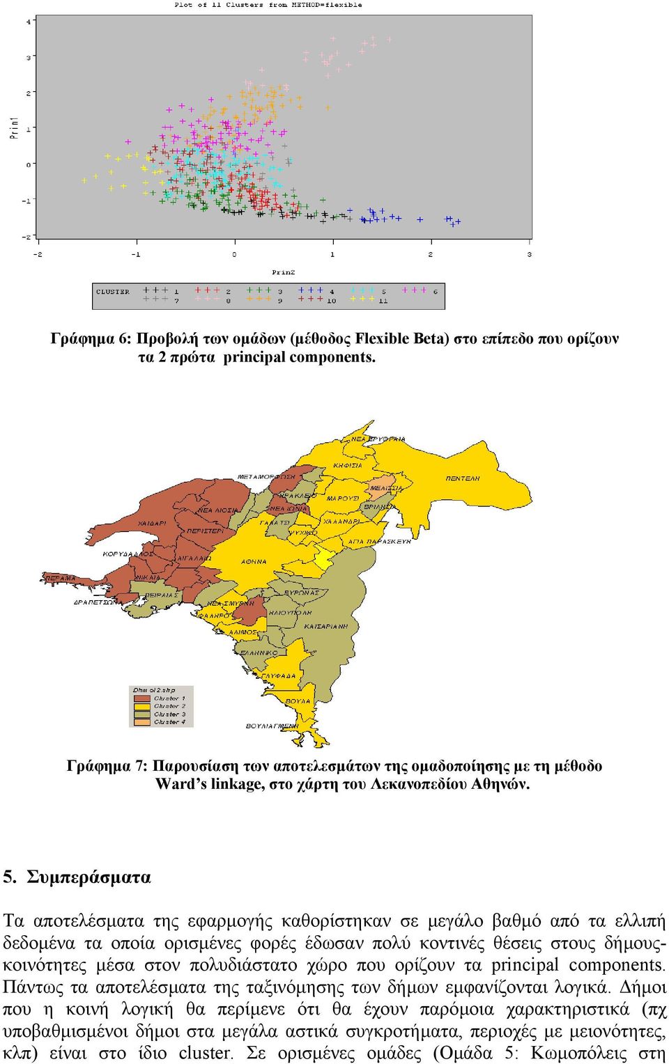 Συµπεράσµατα Τα αποτελέσµατα της εφαρµογής καθορίστηκαν σε µεγάλο βαθµό από τα ελλιπή δεδοµένα τα οποία ορισµένες φορές έδωσαν πολύ κοντινές θέσεις στους δήµουςκοινότητες µέσα στον