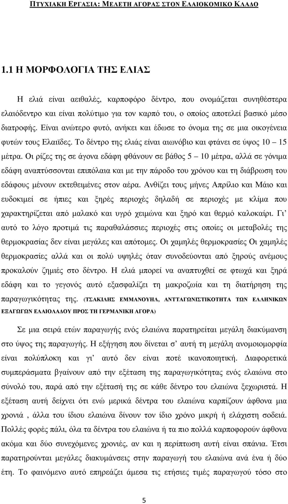 Οι ρίζες της σε άγονα εδάφη φθάνουν σε βάθος 5 10 µέτρα, αλλά σε γόνιµα εδάφη αναπτύσσονται επιπόλαια και µε την πάροδο του χρόνου και τη διάβρωση του εδάφους µένουν εκτεθειµένες στον αέρα.