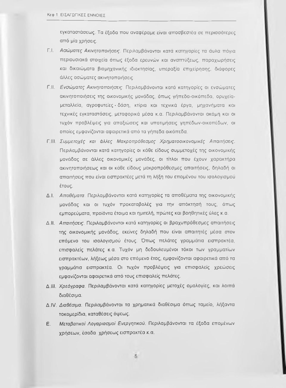 ασώματες ακινητοποιήσεις, Γ.1Ι. Ενσώματες Ακινητοποιήσεις.