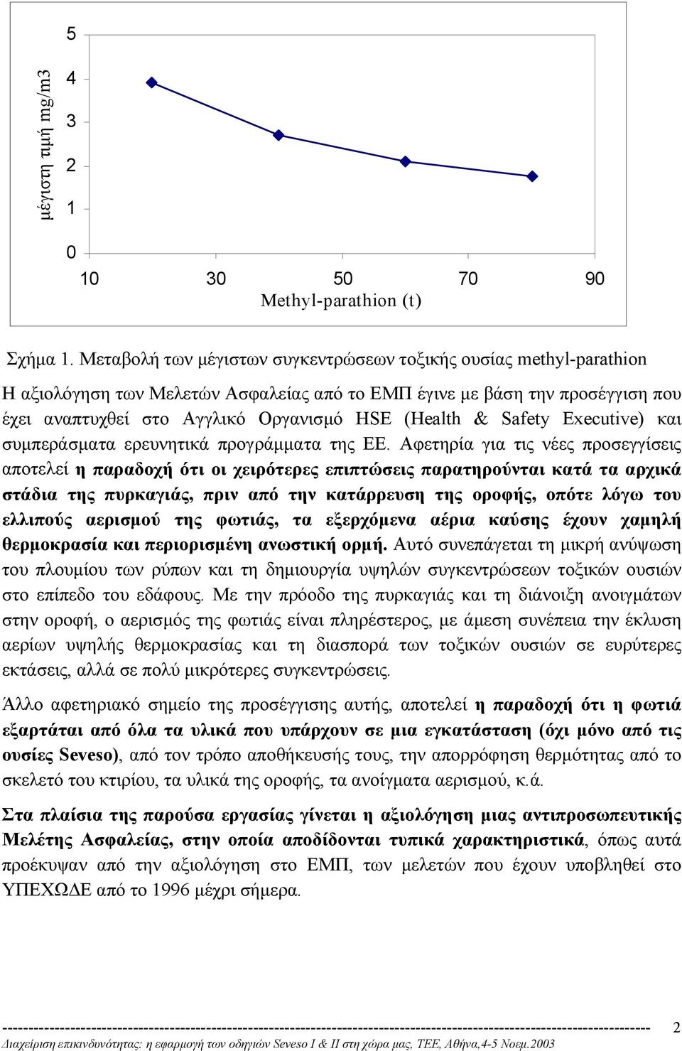 Safety Executive) και συµπεράσµατα ερευνητικά προγράµµατα της ΕΕ.