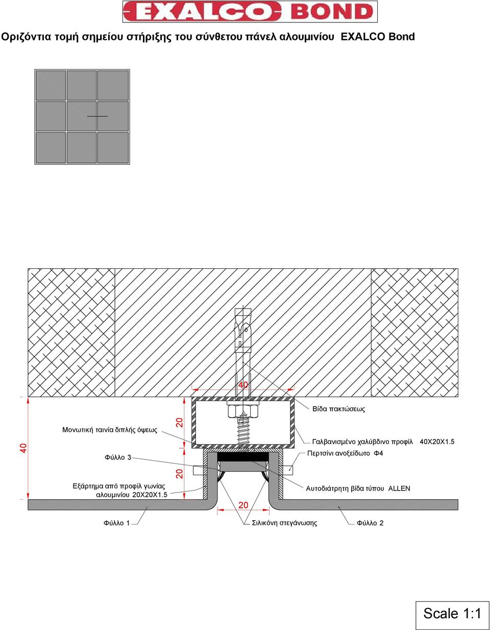 προφίλ 40X20X1.