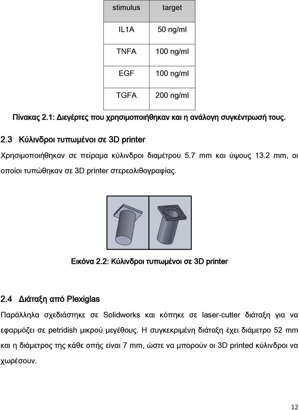 4 Διάταξη από Plexiglas Παράλληλα σχεδιάστηκε σε Solidworks και κόπηκε σε laser-cutter διάταξη για να εφαρμόζει σε petridish μικρού μεγέθους.