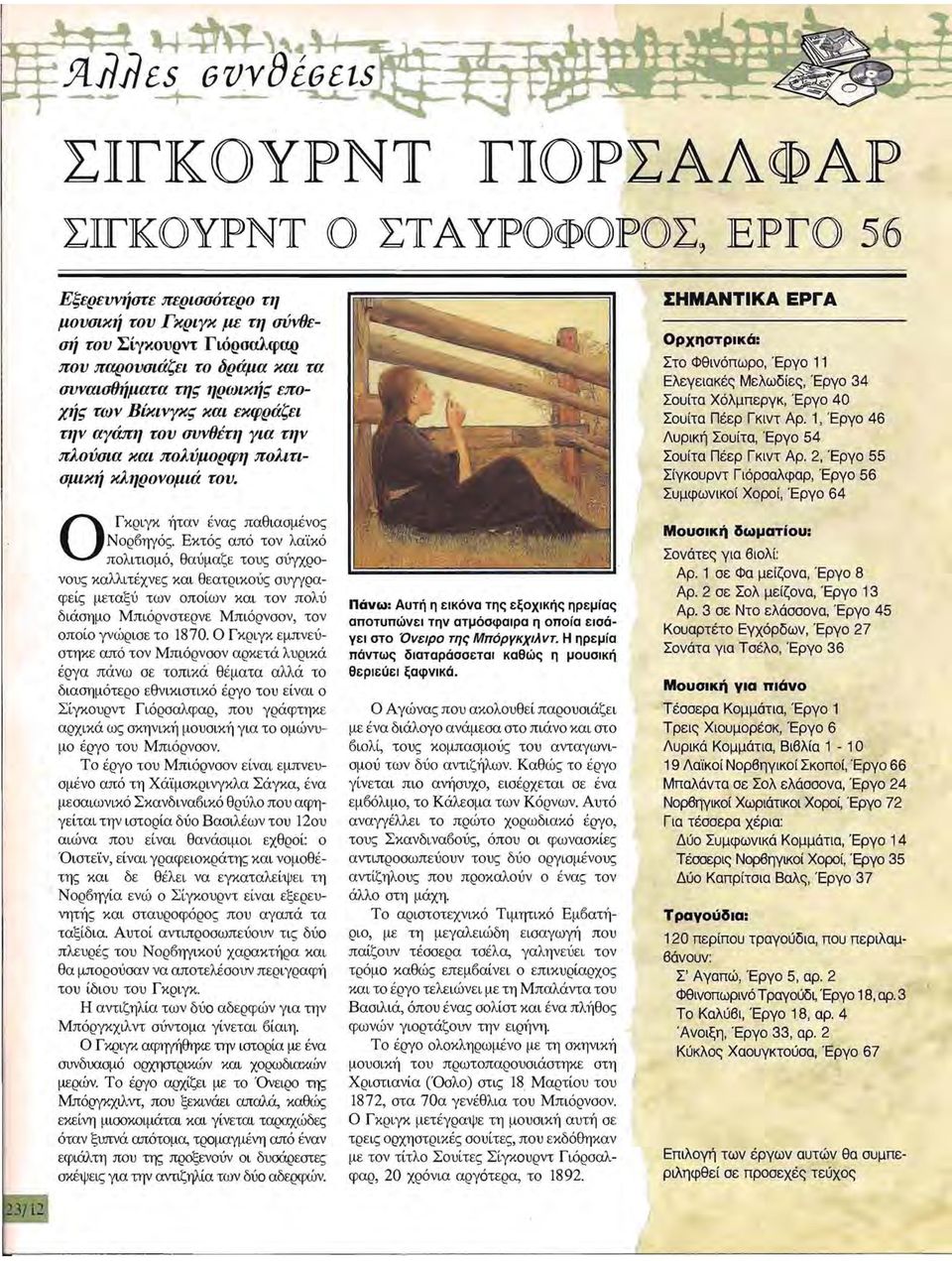 κτός από τον λα'ίκό πολτσμό, θαύμαζε τους σύγχρονους καλλτέχνες κα θεατρκούς συγγραφείς μεταξύ των οποίων κα τον πολύ δάσημο Μπόρνστερνε Μπόρνσον, τον οποίο γνώρσε το 870.