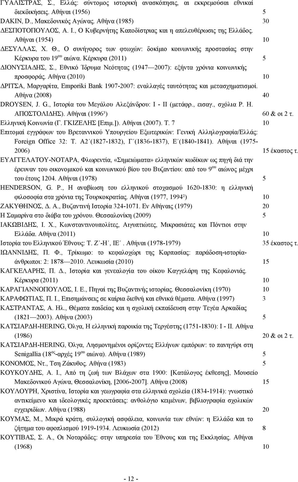 Κέρκυρα (2011) 5 ΔΙΟΝΥΣΙΑΔΗΣ, Σ., Εθνικό Ίδρυµα Νεότητας (1947 2007): εξήντα χρόνια κοινωνικής προσφοράς.