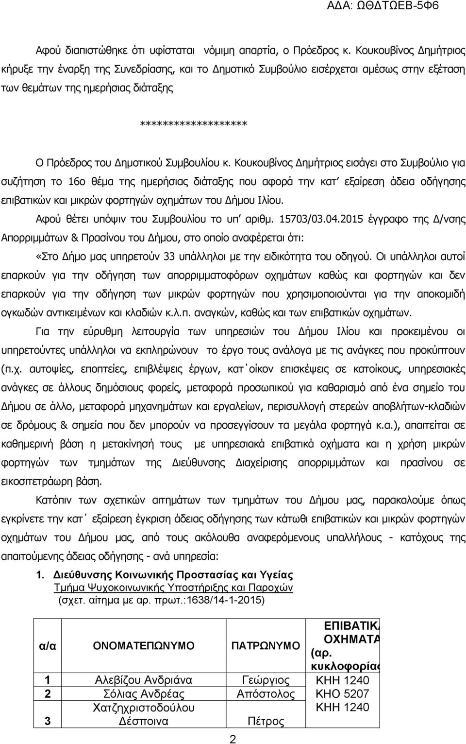Συμβουλίου κ.