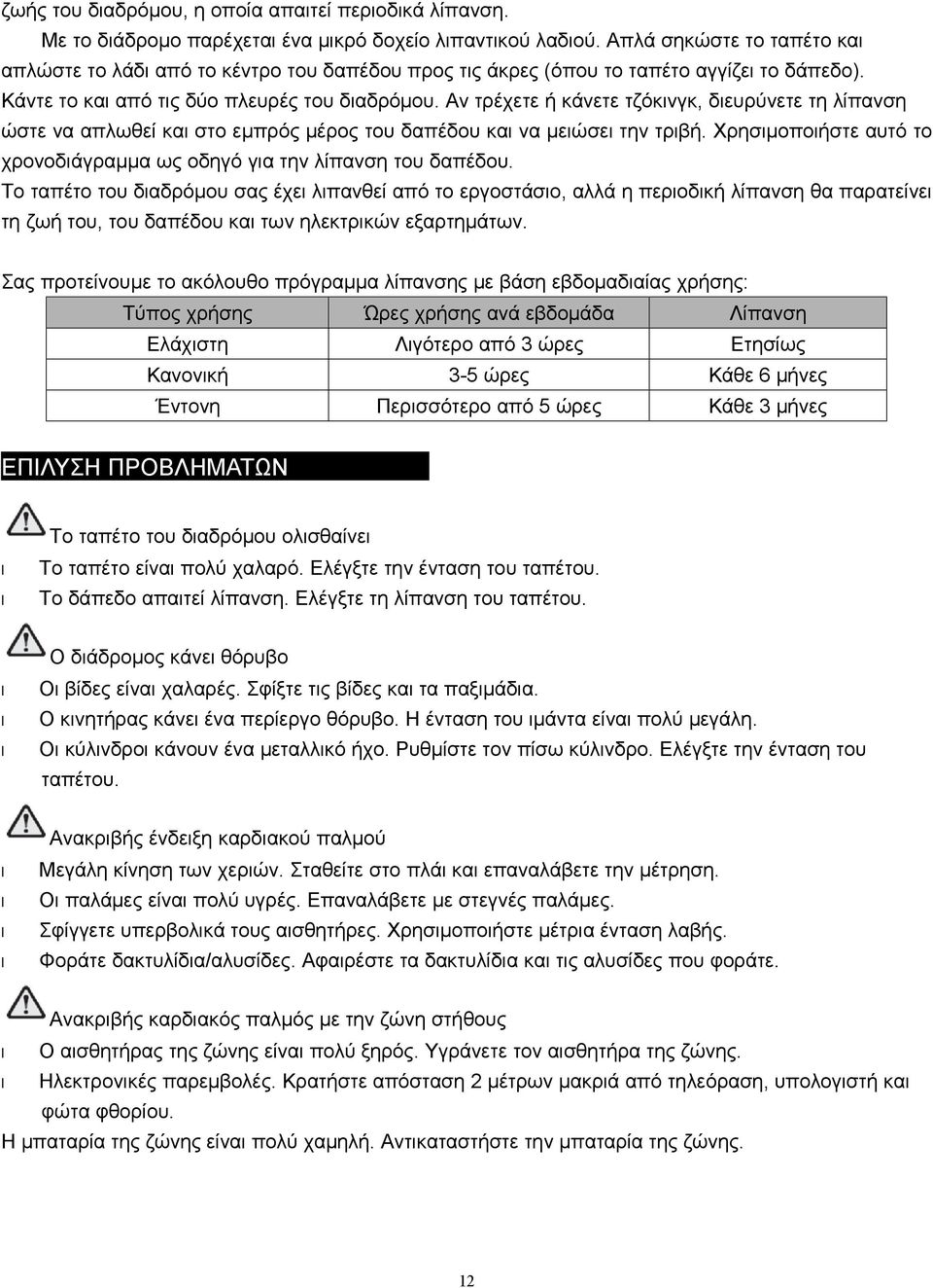 Αν τρέχετε ή κάνετε τζόκινγκ, διευρύνετε τη λίπανση ώστε να απλωθεί και στο εμπρός μέρος του δαπέδου και να μειώσει την τριβή.