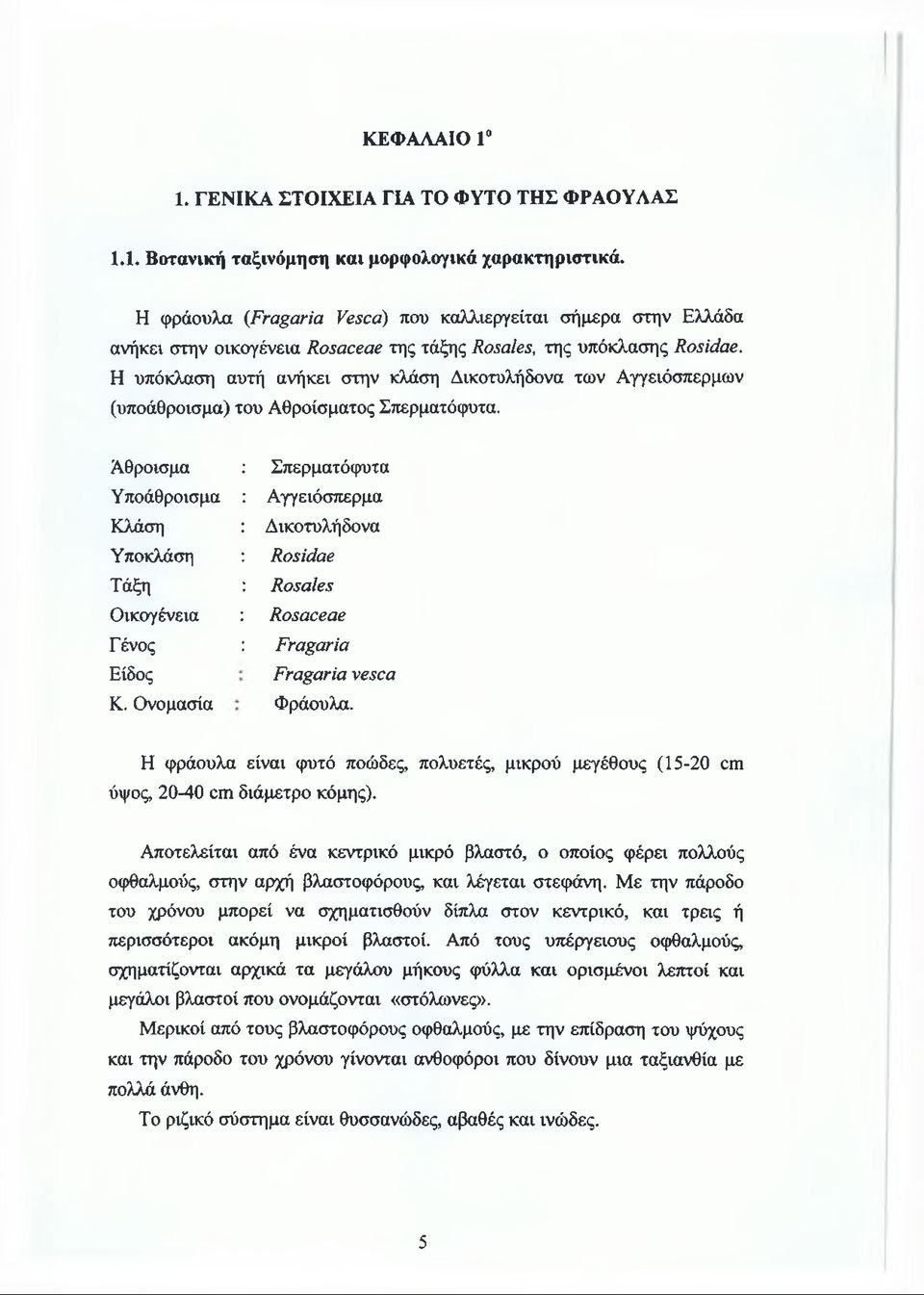 Η υπόκλαση αυτή ανήκει στην κλάση Δικοτυλήδονα των Αγγειόσπερμων (υποάθροισμα) του Αθροίσματος Σπερματόφυτα. Άθροισμα Υποάθροισμα Κλάση Υποκλάση Τάξη Οικογένεια Γένος Είδος Κ.