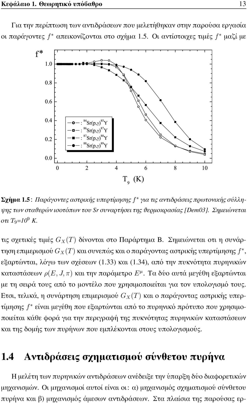 τις σχετικες τιµες Ì µ δινονται στο Παραρτηµα Β. Σηµειωνεται οτι η συναρτηση επιµερισµου Ì µ και συνεπως και ο παραγοντας αστρικης υπερτιµησης, εξαρτωνται, λογω των σχεσεων (1.33) και (1.