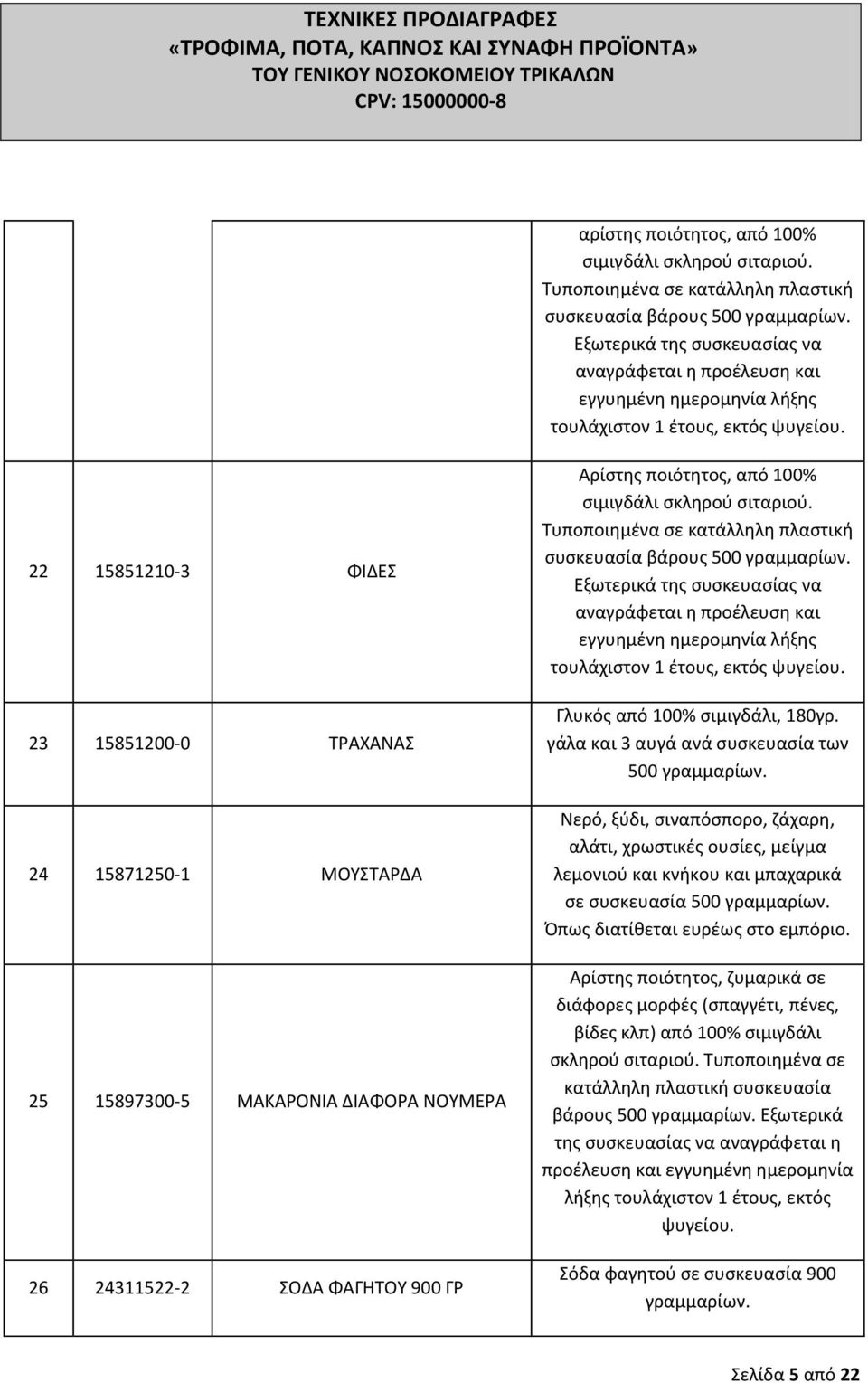 ΔΙΑΦΟΑ ΝΟΥΜΕΑ 26 24311522-2 ΣΟΔΑ ΦΑΓΗΤΟΥ 900 Γ Αρίςτθσ ποιότθτοσ, από 100% ςιμιγδάλι ςκλθροφ ςιταριοφ. Τυποποιθμζνα ςε κατάλλθλθ πλαςτικι ςυςκευαςία βάρουσ 500 γραμμαρίων.