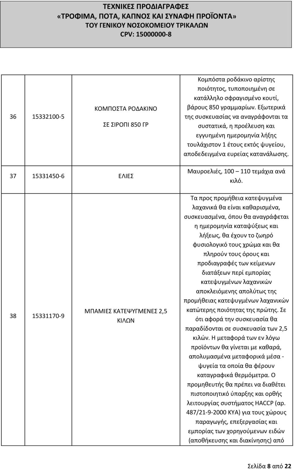 37 15331450-6 ΕΛΙΕΣ Μαυροελιζσ, 100 110 τεμάχια ανά κιλό.