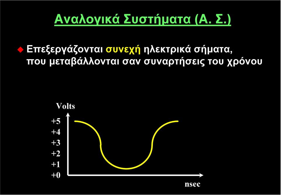 ) Επεξεργάζονται συνεχή ηλεκτρικά