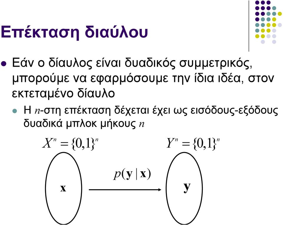 στον εκτεταμένο δίαυλο Η -στη επέκταση δέχεται έχει ως