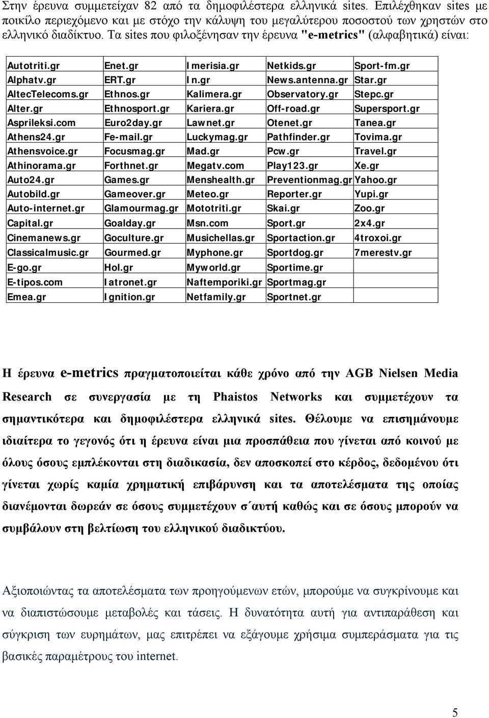 gr Kalimera.gr Observatory.gr Stepc.gr Alter.gr Ethnosport.gr Kariera.gr Off-road.gr Supersport.gr Asprileksi.com Euro2day.gr Lawnet.gr Otenet.gr Tanea.gr Athens24.gr Fe-mail.gr Luckymag.