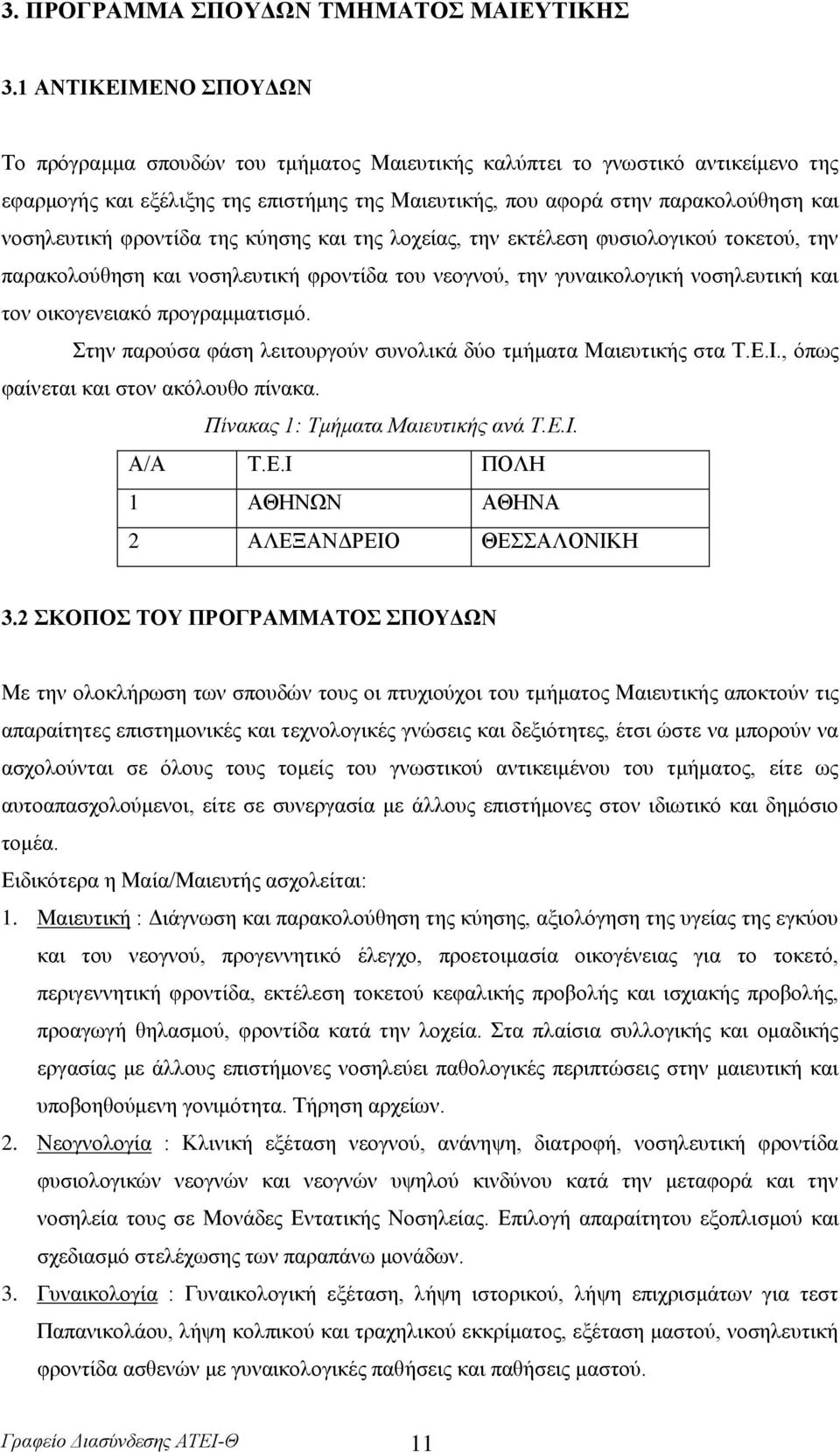 λνζειεπηηθή θξνληίδα ηεο θχεζεο θαη ηεο ινρείαο, ηελ εθηέιεζε θπζηνινγηθνχ ηνθεηνχ, ηελ παξαθνινχζεζε θαη λνζειεπηηθή θξνληίδα ηνπ λενγλνχ, ηελ γπλαηθνινγηθή λνζειεπηηθή θαη ηνλ νηθνγελεηαθφ