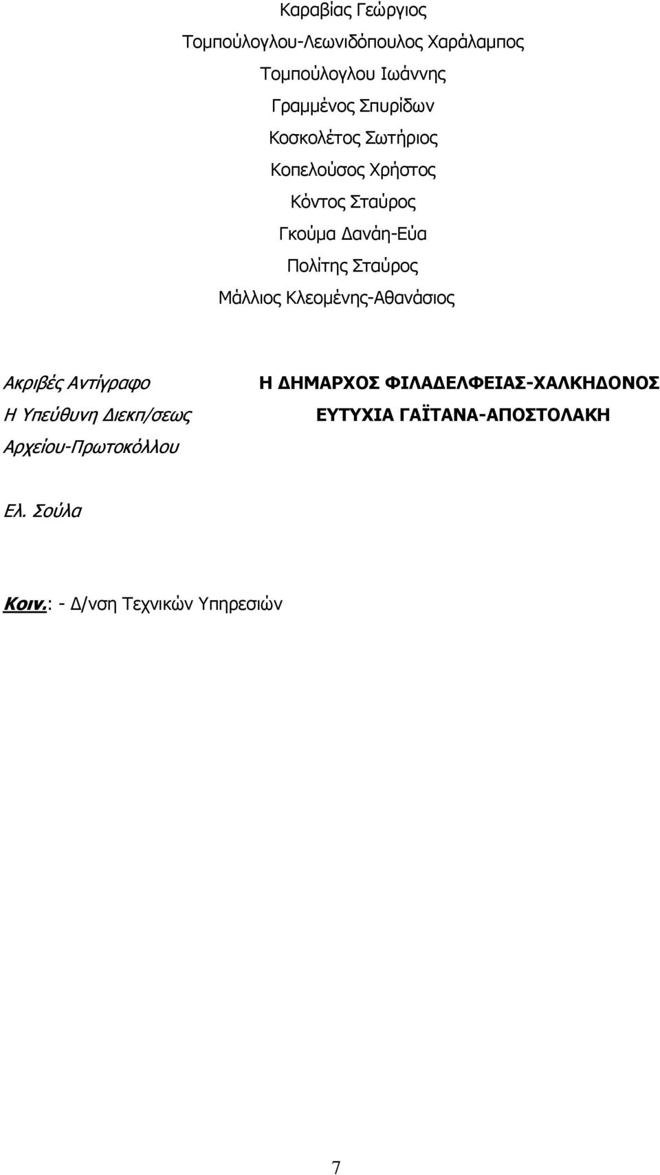 Σταύρος Μάλλιος Κλεομένης-Αθανάσιος Ακριβές Αντίγραφο Η Υπεύθυνη Διεκπ/σεως