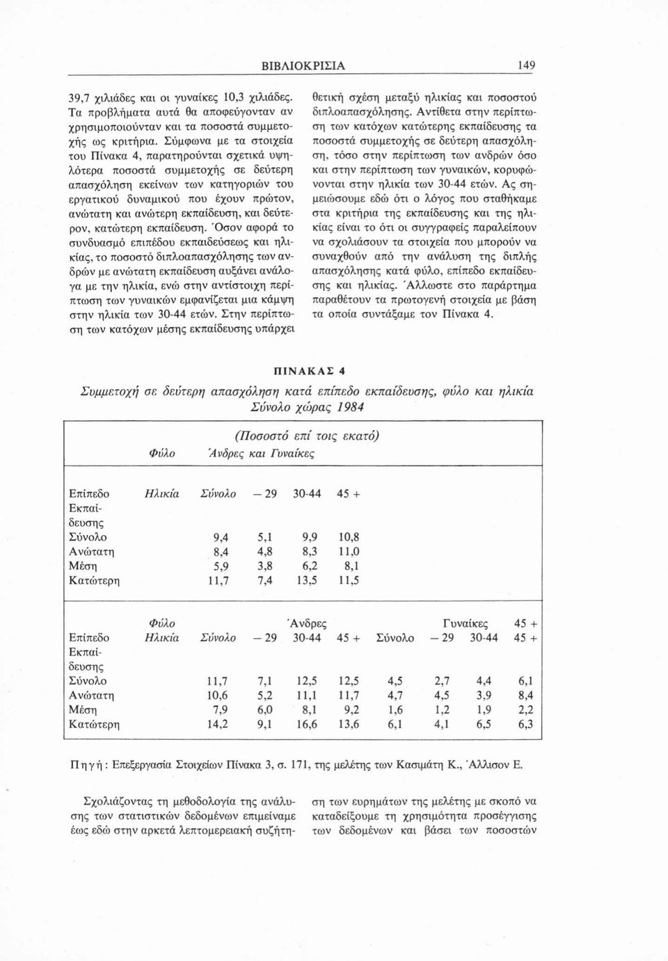 εκπαίδευση, και δεύτερον, κατώτερη εκπαίδευση.