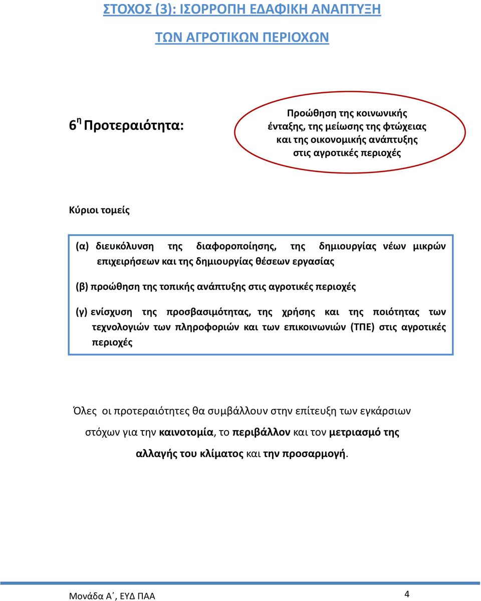 αγροτικές περιοχές (γ) ενίσχυση της προσβασιμότητας, της χρήσης και της ποιότητας των τεχνολογιών των πληροφοριών και των επικοινωνιών (ΤΠΕ) στις αγροτικές περιοχές Όλες οι