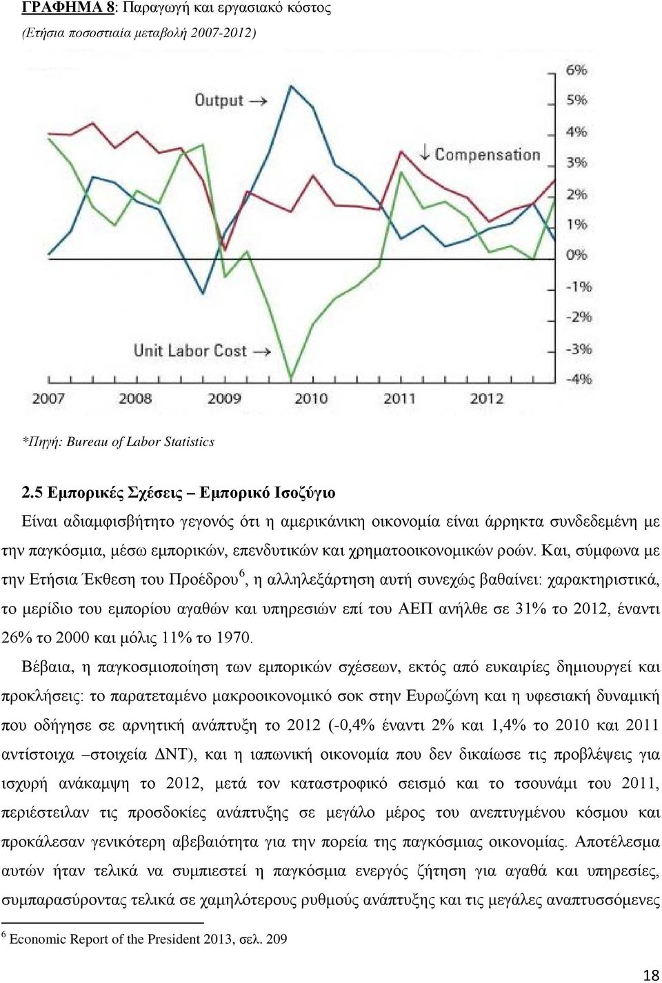 Και, σύμφωνα με την Ετήσια Έκθεση του Προέδρου 6, η αλληλεξάρτηση αυτή συνεχώς βαθαίνει: χαρακτηριστικά, το μερίδιο του εμπορίου αγαθών και υπηρεσιών επί του ΑΕΠ ανήλθε σε 31% το 2012, έναντι 26% το