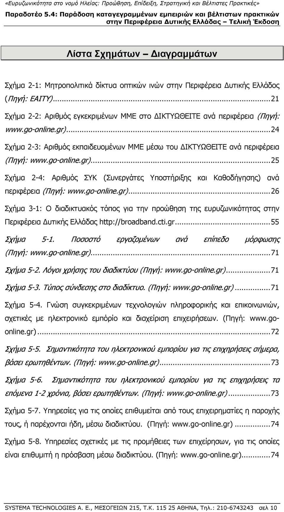 g-nline.gr)... 26 Σχήμα 3-1: O διαδικτυακός τόπος για την προώθηση της ευρυζωνικότητας στην Περιφέρεια υτικής Ελλάδας http://bradband.cti.gr... 55 Σχήμα 5-1.