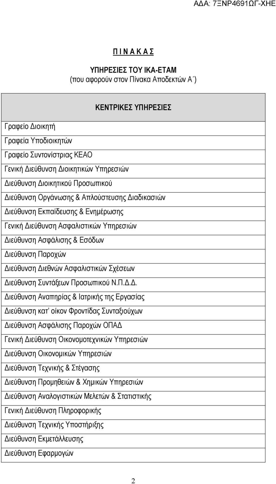 ιεύθυνση ιεθνών Ασφαλιστικών Σχέσεων ιεύθυνση Συντάξεων Πρ