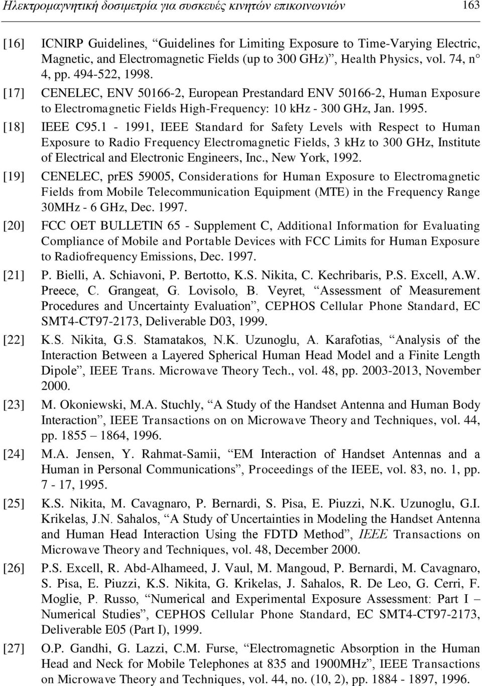 1995. [18] IEEE C95.