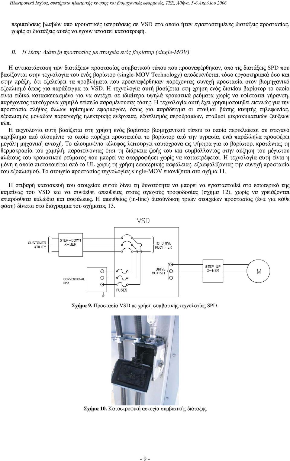 του ενός βαρίστορ (single-mov Technology) αποδεικνύεται, τόσο εργαστηριακά όσο και στην πράξη, ότι εξαλείφει τα προβλήματα που προαναφέρθηκαν παρέχοντας συνεχή προστασία στον βιομηχανικό εξοπλισμό