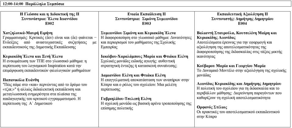 επιμόρφωση εκπαιδευτικών φιλολογικών μαθημάτων Παπανικόλα Ευάνθη "Πώς πάμε στο «και» περνώντας από το δρόμο του «τζαι;»" ή αλλιώς διδιαλεκτική εκπαίδευση και μεταγλωσσική ενημερότητα στα πλαίσια της