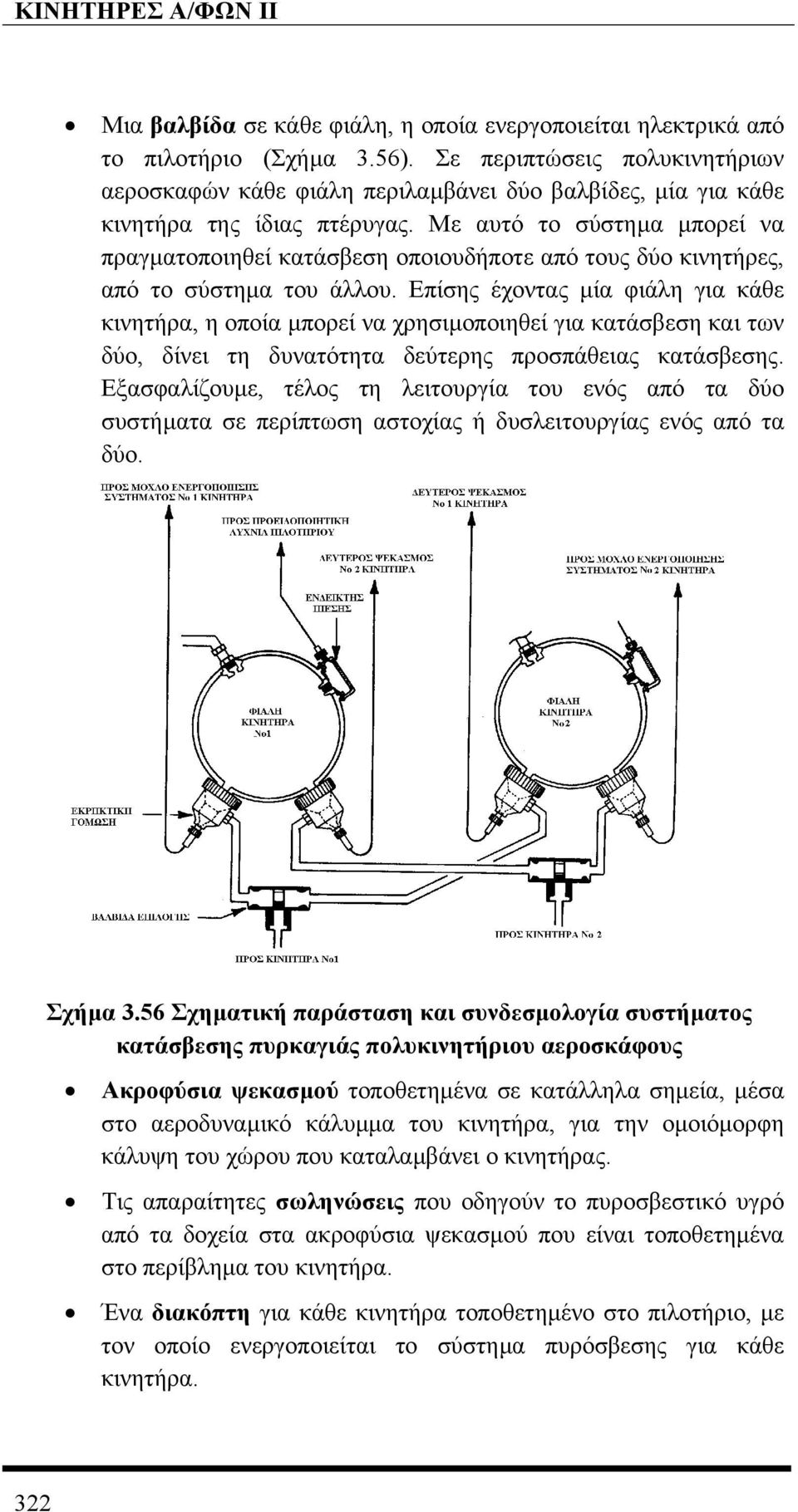 Με αυτό το σύστηµα µπορεί να πραγµατοποιηθεί κατάσβεση οποιουδήποτε από τους δύο κινητήρες, από το σύστηµα του άλλου.