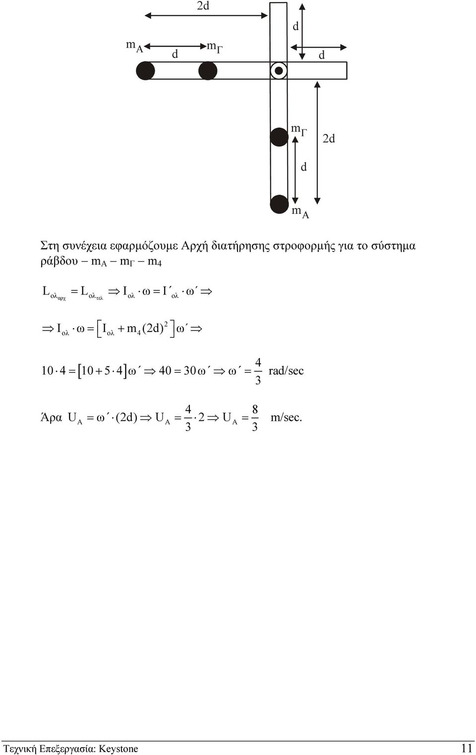 Ι ολ + 4() ω 4 0 4 = [ 0 + 5 4] ω 40 = 30 ω ω = ra/sec 3 4