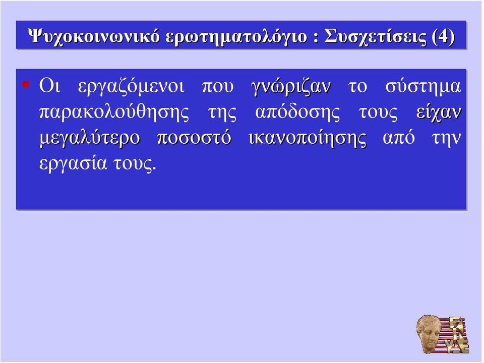 παρακολούθησης της απόδοσης τους είχαν