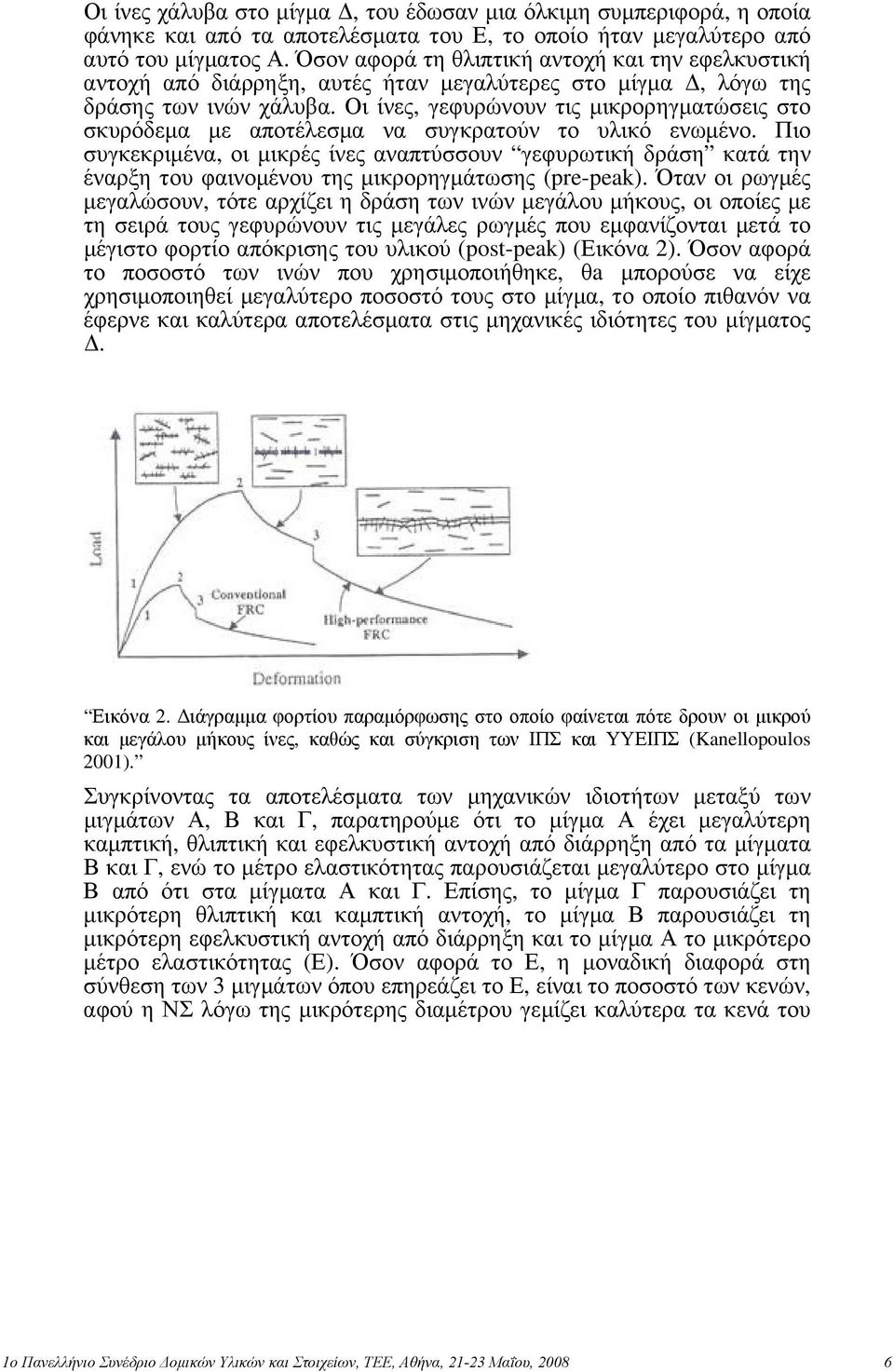 Οι ίνες, γεφυρώνουν τις μικρορηγματώσεις στο σκυρόδεμα με αποτέλεσμα να συγκρατούν το υλικό ενωμένο.