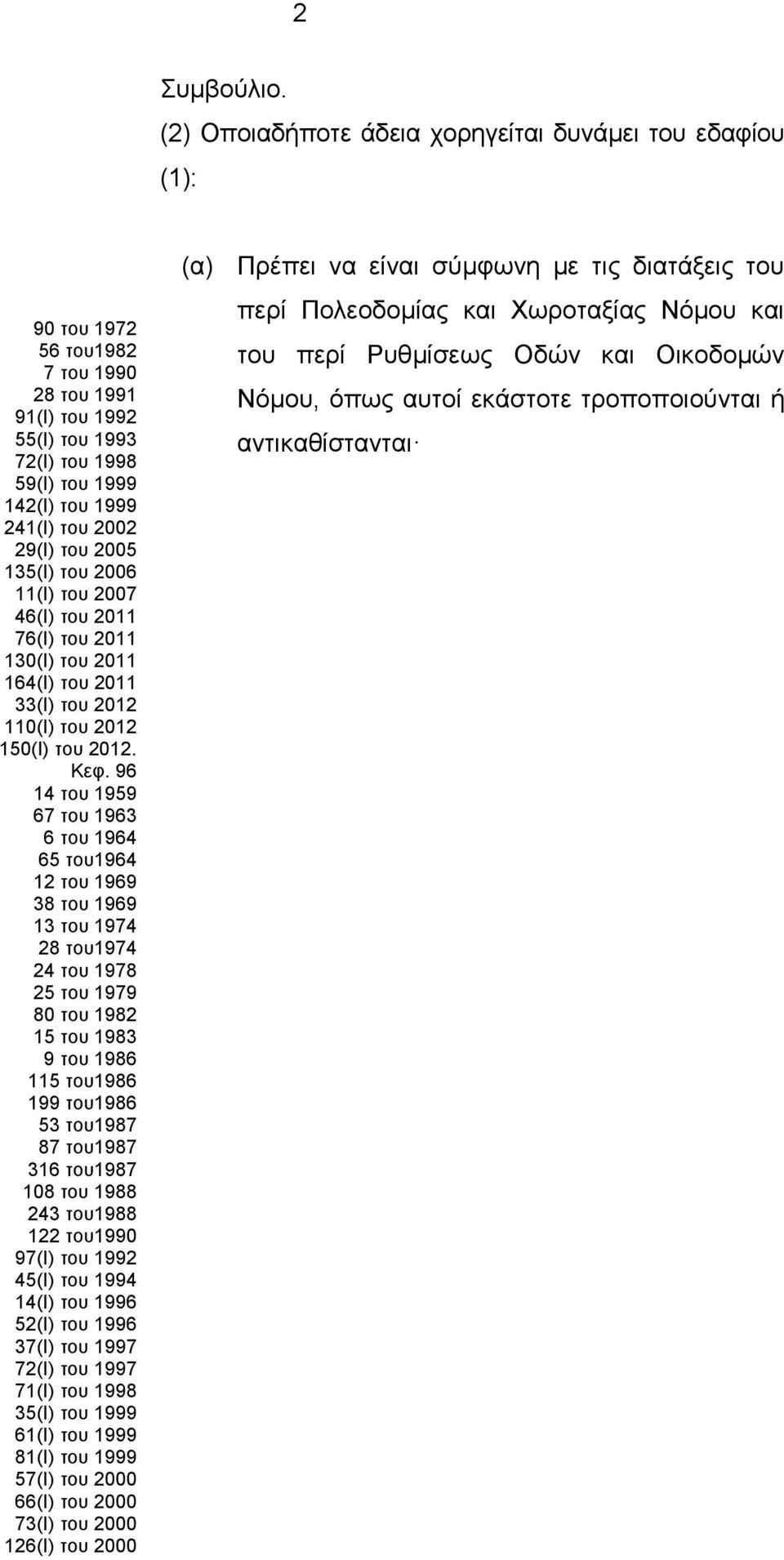 29(Ι) του 2005 135(Ι) του 2006 11(Ι) του 2007 46(Ι) του 2011 76(Ι) του 2011 130(Ι) του 2011 164(Ι) του 2011 33(Ι) του 2012 110(Ι) του 2012 150(Ι) του 2012. Κεφ.