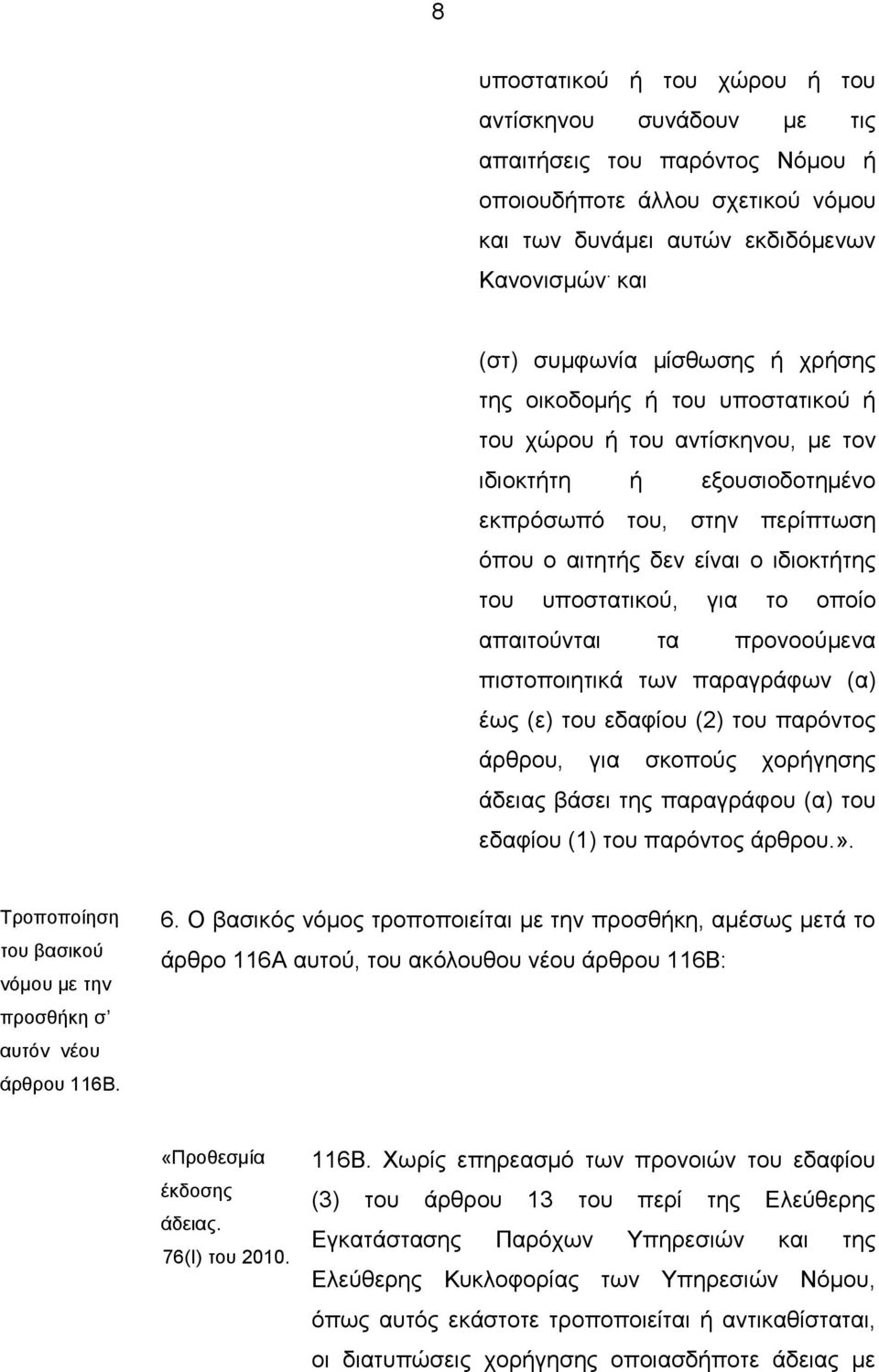 ιδιοκτήτης του υποστατικού, για το οποίο απαιτούνται τα προνοούμενα πιστοποιητικά των παραγράφων (α) έως (ε) του εδαφίου (2) του παρόντος άρθρου, για σκοπούς χορήγησης άδειας βάσει της παραγράφου (α)