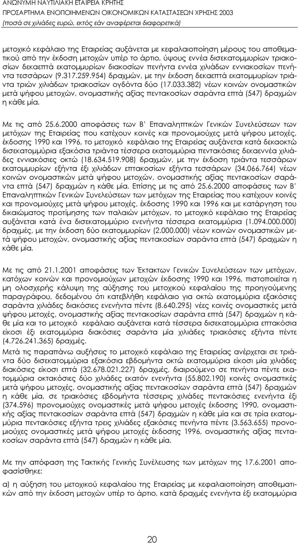 954) δραχμών, με την έκδοση δεκαεπτά εκατομμυρίων τριάντα τριών χιλιάδων τριακοσίων ογδόντα δύο (17.033.