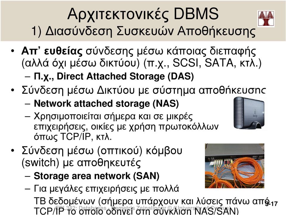 , SCSI, SATA, κτλ.) Π.χ.