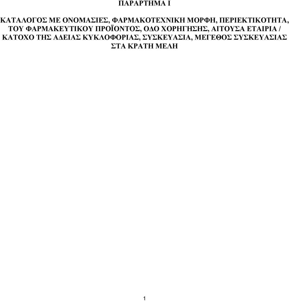 Ο ΧΟΡΗΓΗΣΗΣ, ΑΙΤΟΥΣΑ ΕΤΑΙΡΙΑ / ΚΑΤΟΧΟ ΤΗΣ Α ΕΙΑΣ