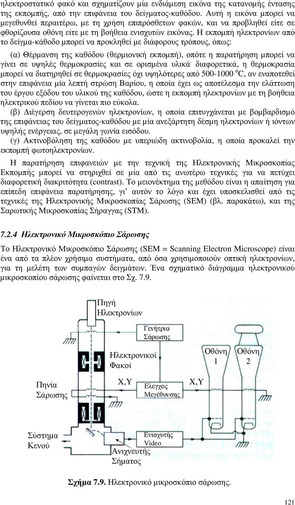 Η εκποµπή ηλεκτρονίων από το δείγµα-κάθοδο µπορεί να προκληθεί µε διάφορους τρόπους, όπως: (α) Θέρµανση της καθόδου (θερµιονική εκποµπή), οπότε η παρατήρηση µπορεί να γίνει σε υψηλές θερµοκρασίες και