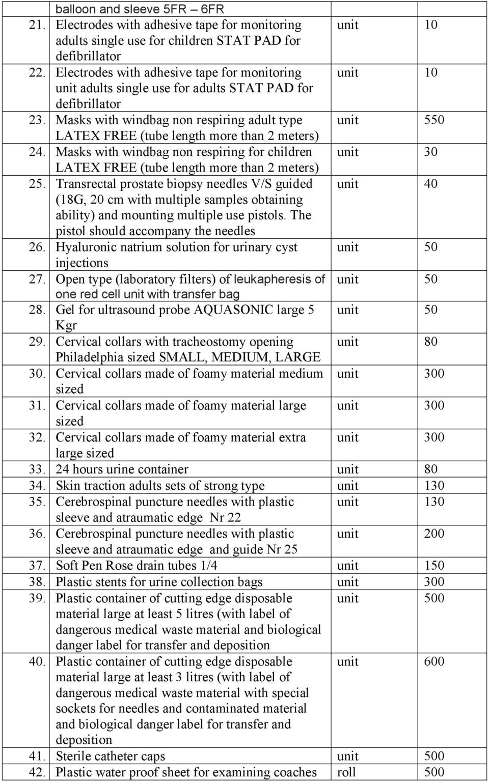 Masks with windbag non respiring adult type unit 550 LATEX FREE (tube length more than 2 meters) 24.