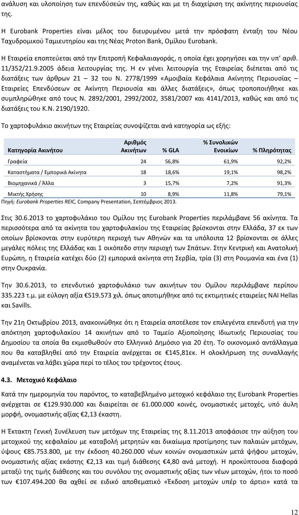 Η Εταιρεία εποπτεύεται από την Επιτροπή Κεφαλαιαγοράς, η οποία έχει χορηγήσει και την υπ αριθ. 11/352/21.9.2005 άδεια λειτουργίας της.